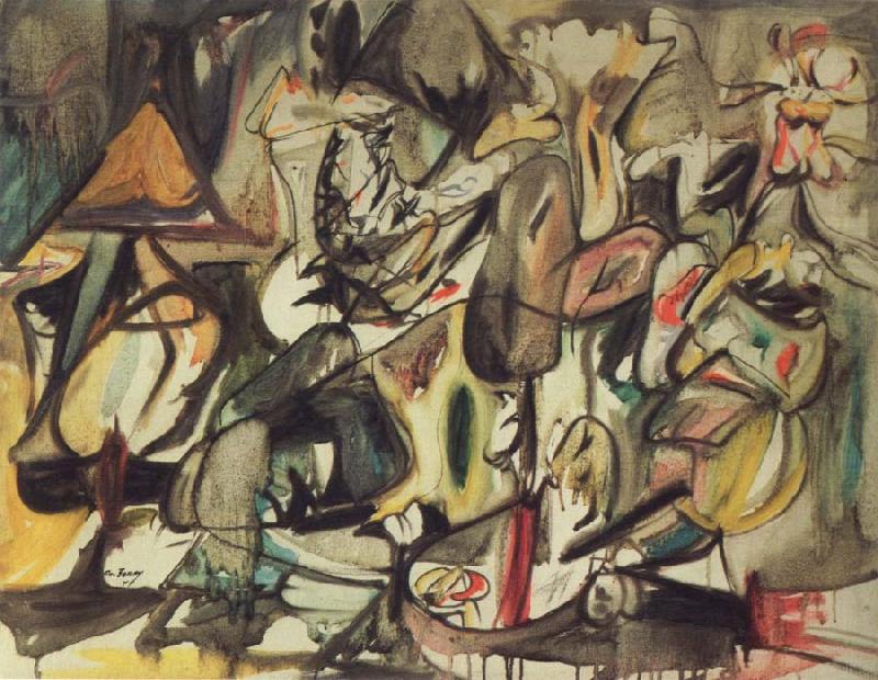 the leaf of the artichoke ls an owl, Arshile Gorky